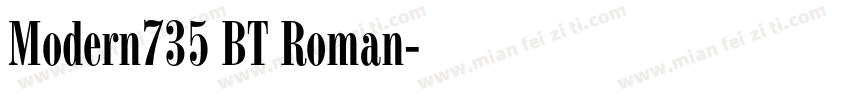 Modern735 BT Roman字体转换